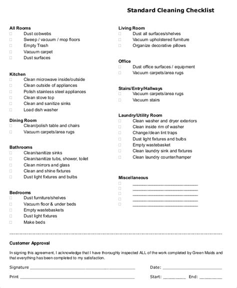 cleaning services weatherford tx|standard cleaning service checklist.